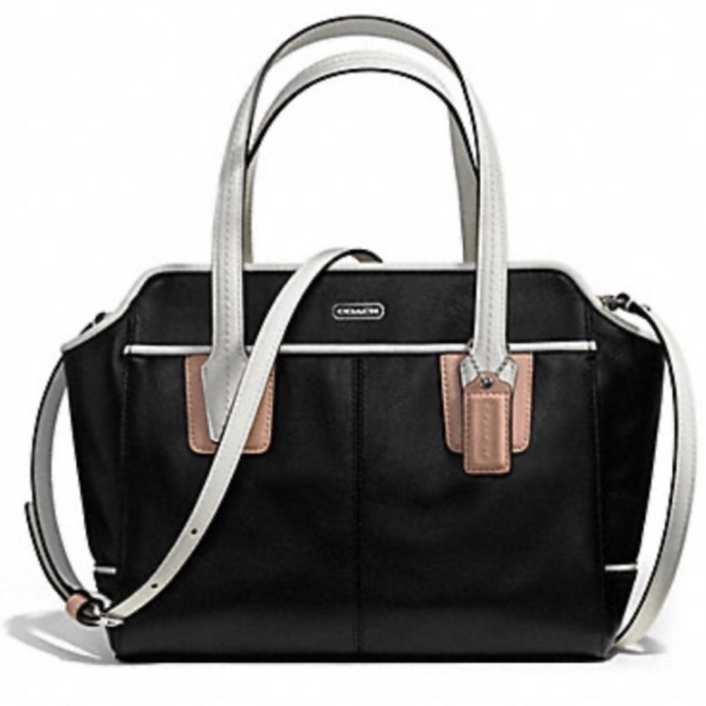 Coach Black, White & Tan Taylor Spectator Tote